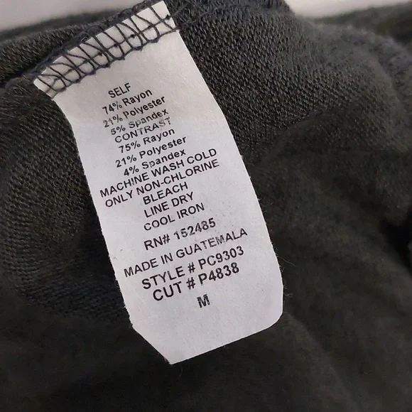 Papermoon Dark Olive Green Open Front Cardigan Wrap Sweater Size M - Picture 9 of 9